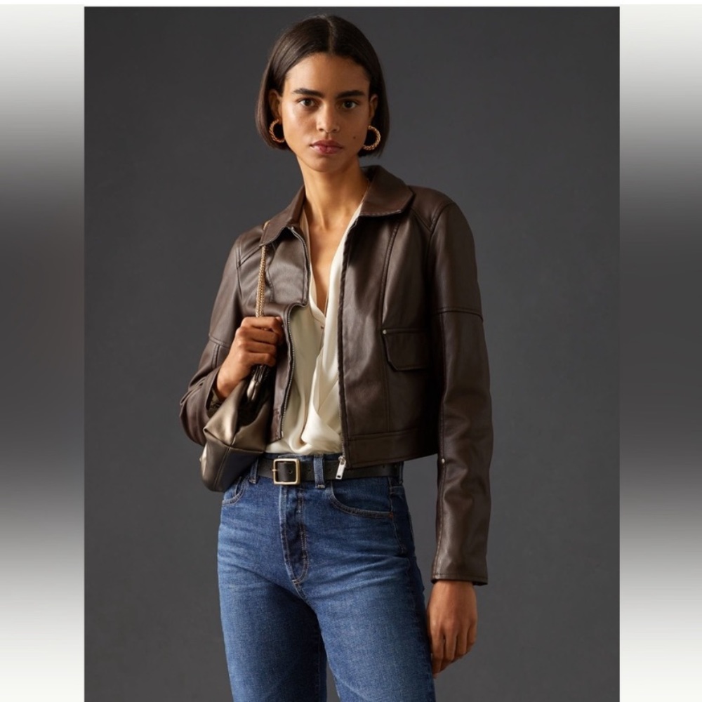 Anthropologie pilcro faux leather jacket NWOT